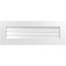 Ekena Millwork Vertical Surface Mount PVC Gable Vent: Functional, w/ 3-1/2"W x 1"P Standard Frame, 38"W x 14"H GVPVE38X1401SF - alternate 1